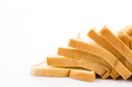 Bread on white background