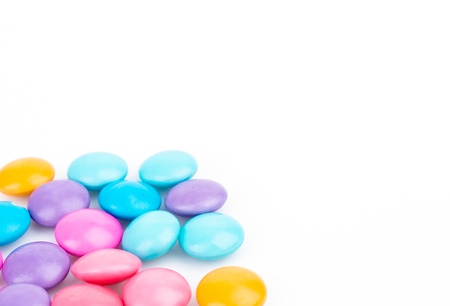 Color Chocolate on white background