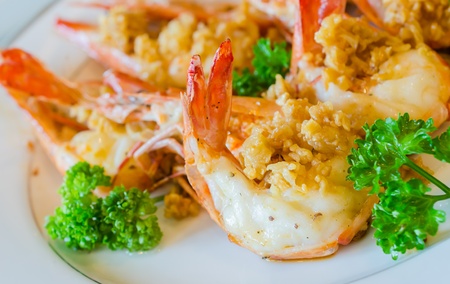 Prawn garlic shrimpの写真素材