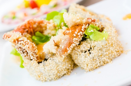 Soft shell crab rollの写真素材