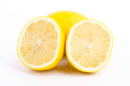 Lemon on white background