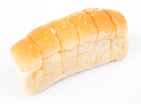 Bavarian butter bread on white backgroundの写真素材