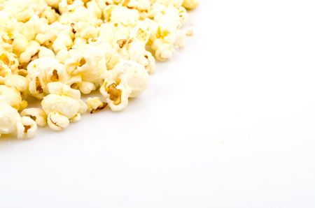 Popcorn on white backgroundの写真素材