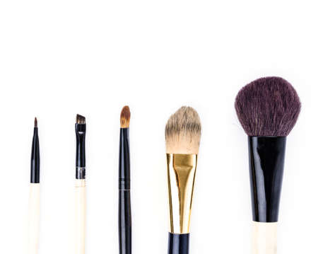 Cosmetic brush on white backgroundの写真素材