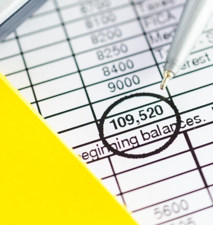 Number in paper chart (Focus on specific number)の写真素材