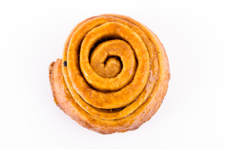 Cinnamon bread isolated on whiteの写真素材