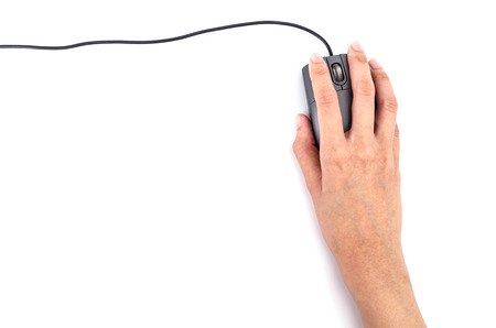 Mouse on white backgroundの写真素材