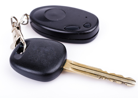 Car key on isolated white backgroundの写真素材