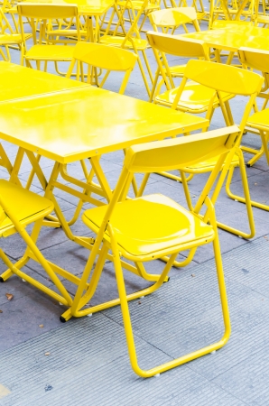 Table and chair for dinnerの写真素材