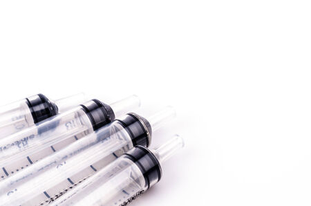 Syringe on white backgroundの写真素材