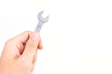 Wrench on isolated white 