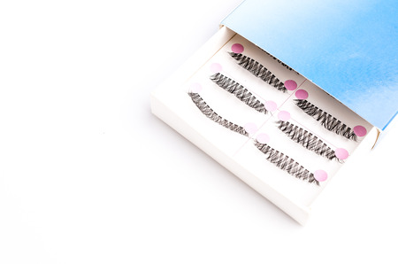 Eyelash on isolated white background