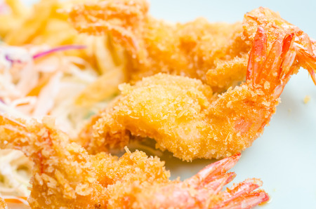 Fried shrimpsの写真素材