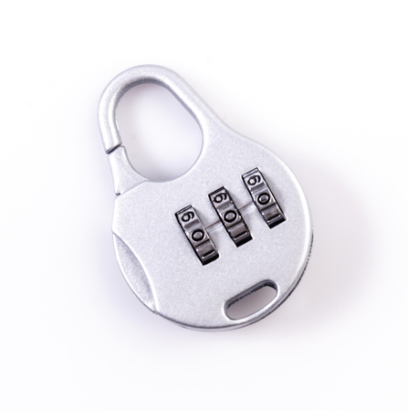 Padlock on isolated white background