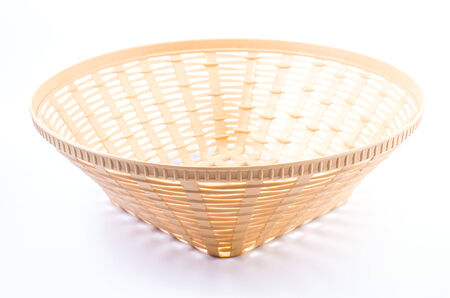Basket on isolated white backgroundの写真素材