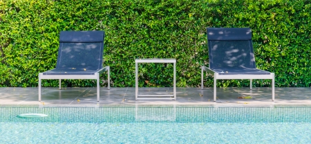 Pool bed on swimming poolのeditorial素材