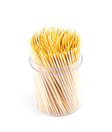 Toothpick on isolated white backgroundの写真素材