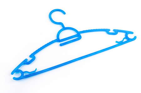 Clothes hangers isolated white backgroundの写真素材