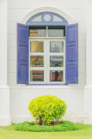 Wood windowsの写真素材