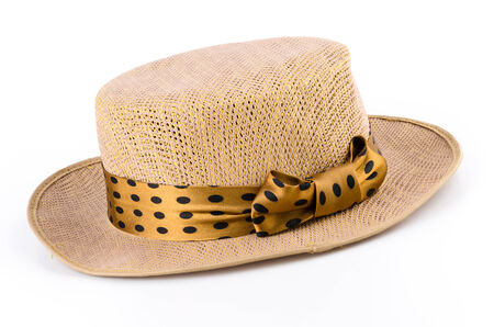 Women vintage hat isolated white backgroundの写真素材