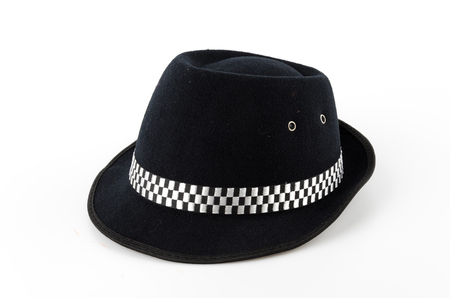 Vintage panama hat isolated white の写真素材