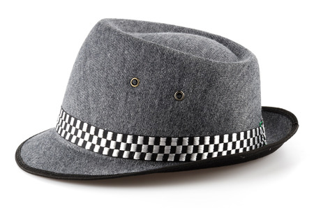 Vintage panama hat isolated white backgroundの写真素材