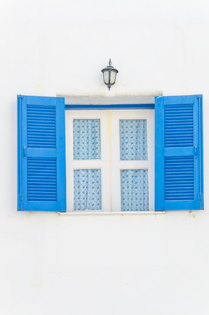 Greece window santorini styleの写真素材