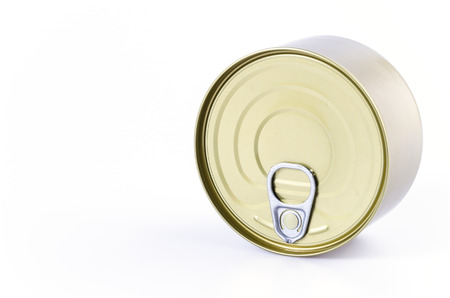 Can on isolated white backgroundの写真素材
