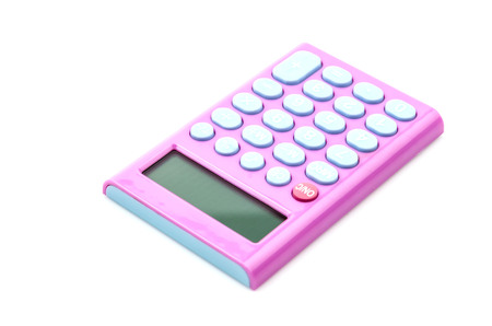Calculator isolated white backgroundの写真素材