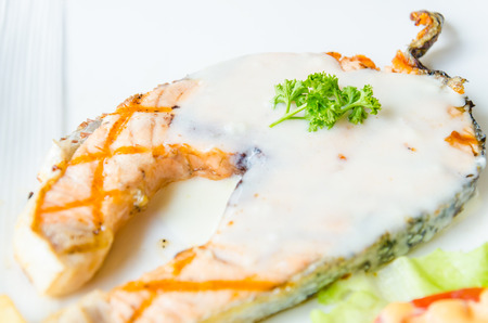 Salmon steakの写真素材