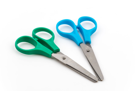 Scissors isolated white backgroundの写真素材