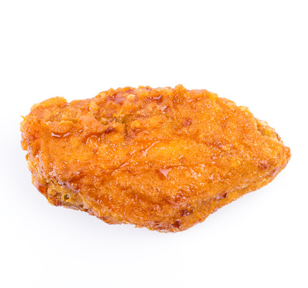 Fried chicken on white backgroundの写真素材