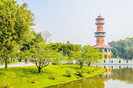 Tower in bang pa-in palaceの写真素材