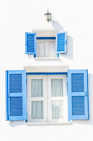 Greece window santorini styleの写真素材