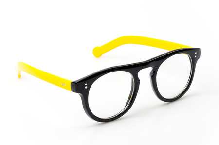 eyeglassses isolated white backgroundの写真素材