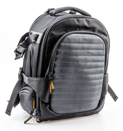 Backpack isolated white backgroundの写真素材