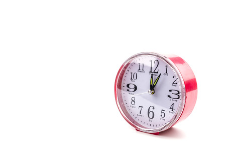 Clock isolated white background