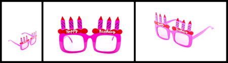 Happy birthday glassesの写真素材