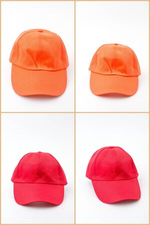Baseball cap isolated white backgroundの写真素材