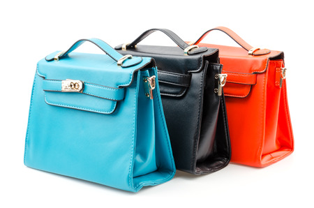 Handbag isolated white backgroundの写真素材
