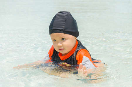 Children swimming poolの写真素材