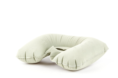 Car pillow isolated white backgroundの写真素材