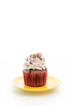 Cupcakes isolated on white backgroundの写真素材