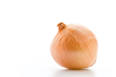 Onion isolated on whiteの写真素材