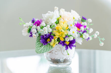 Bouquet flower in vaseの写真素材