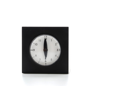 Clock isolated on whiteの写真素材