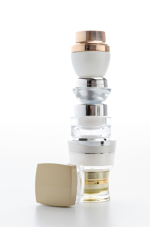 Cosmetics bottle isolated on whiteの写真素材