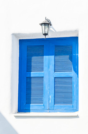 Greece window santorini styleの写真素材