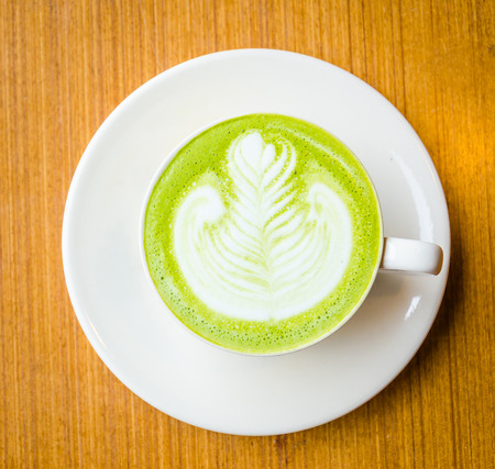 Green tea latteの写真素材
