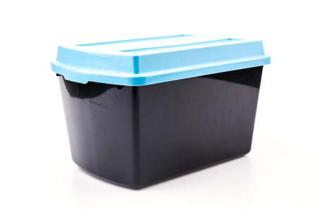 Plastic box isolated white backgroundの写真素材